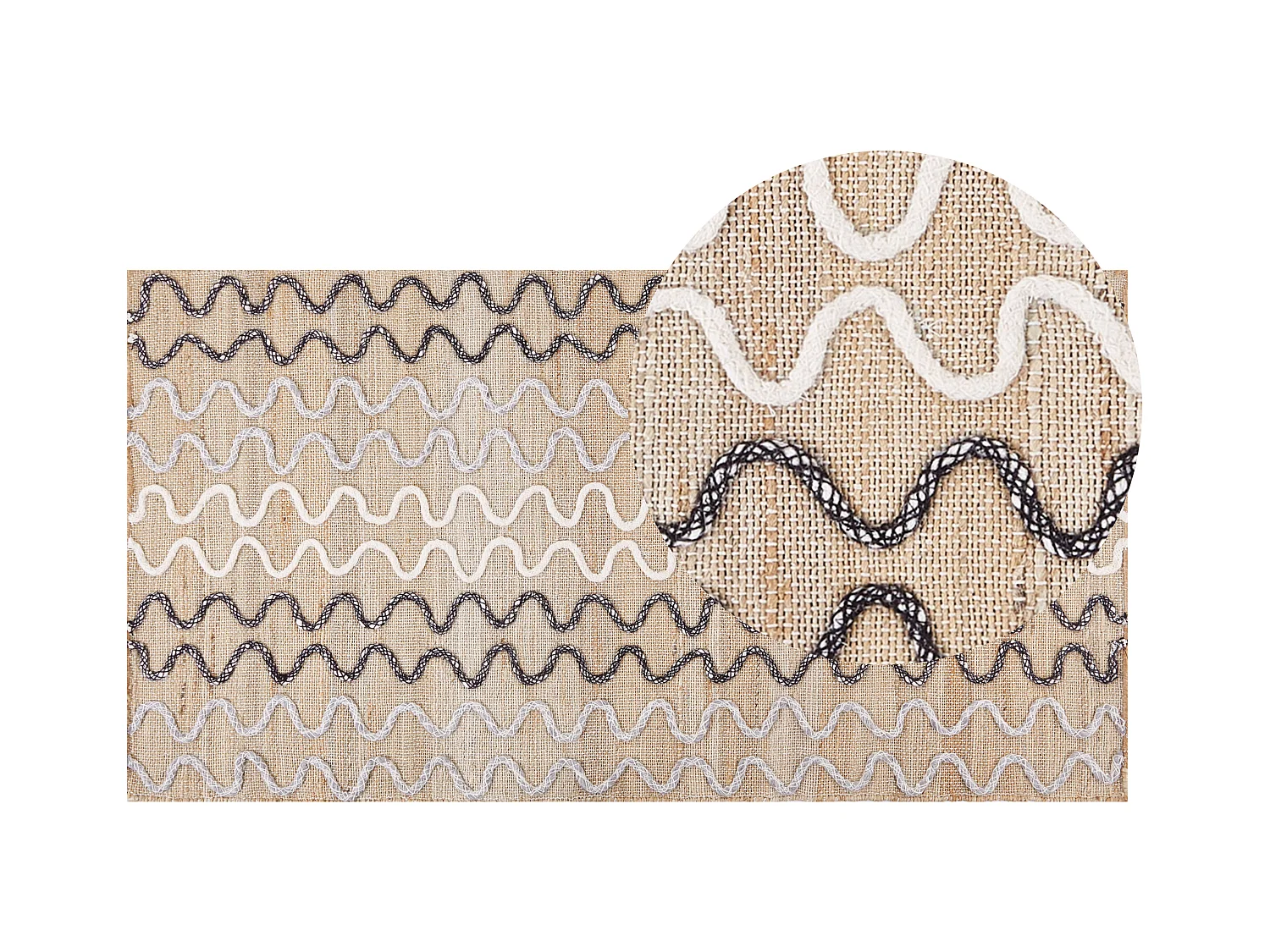 Dywan jutowy 80 x 150 cm beżowy SOGUT