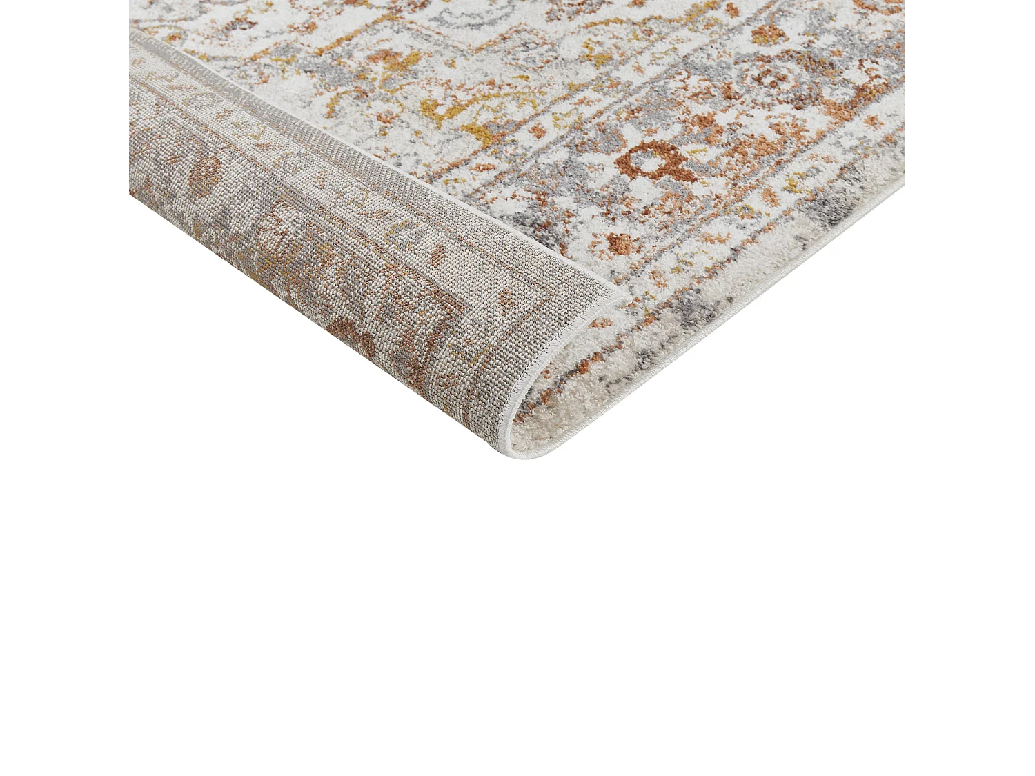 Tapete creme e castanho 80 x 150 cm VAYK