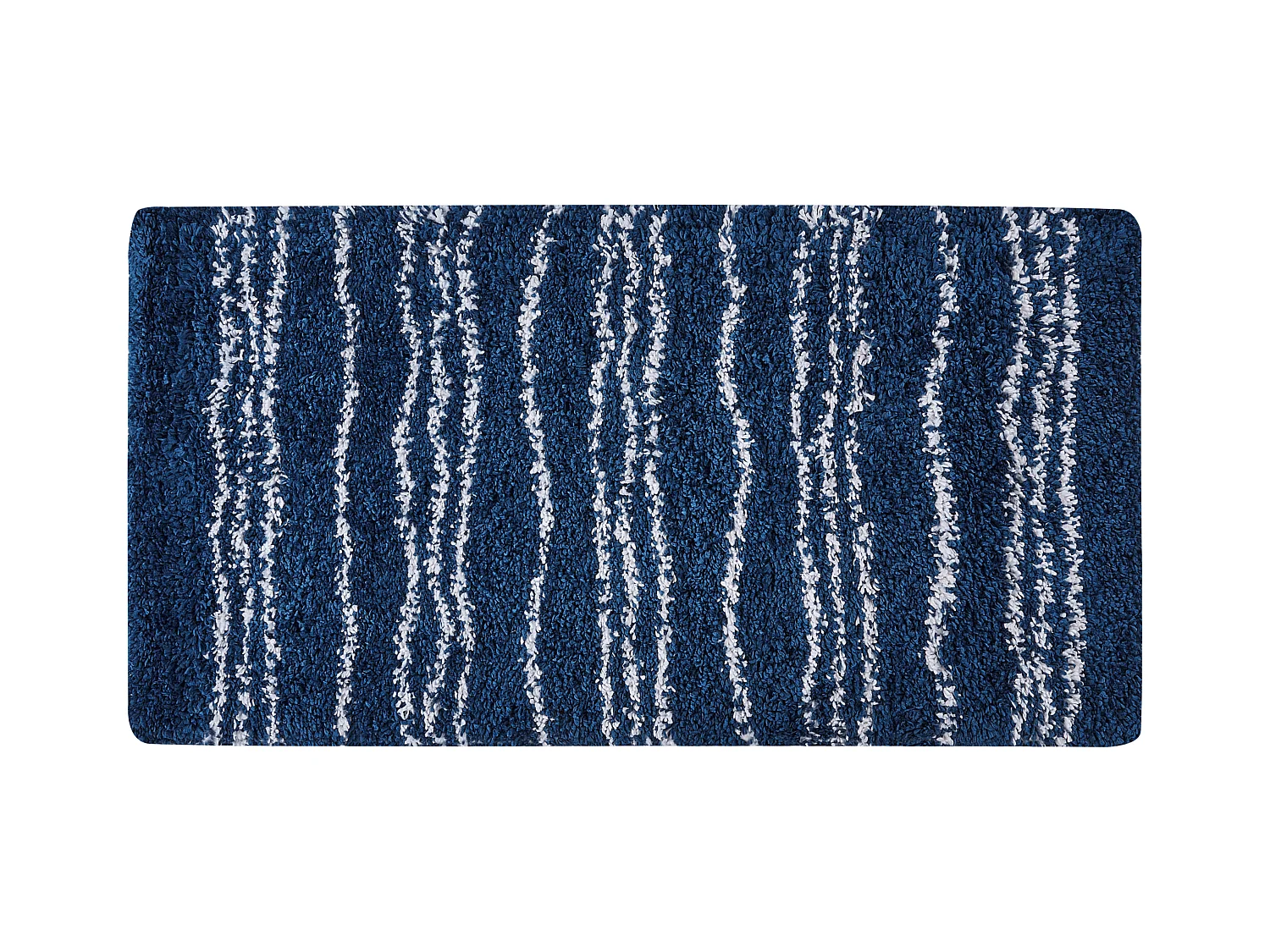 Vloerkleed polypropyleen blauw/wit 80 x 150 cm TASHIR