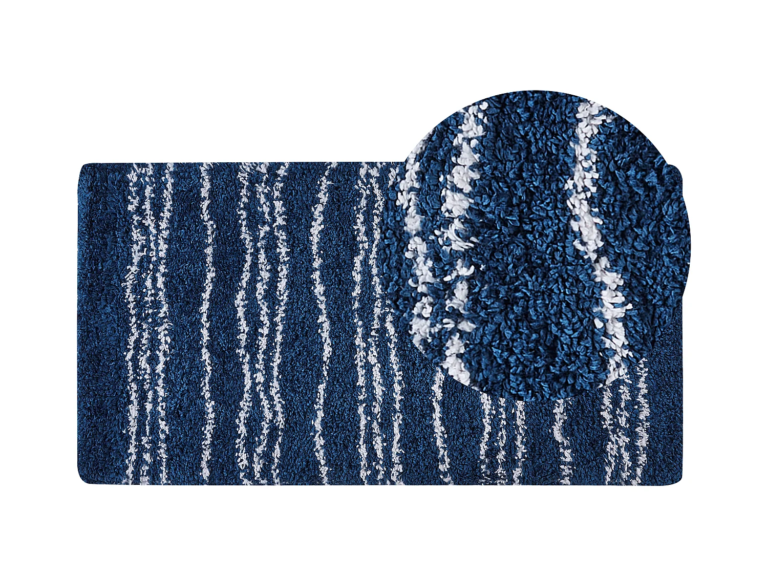 Alfombra azul/blanco 80 x 150 cm TASHIR