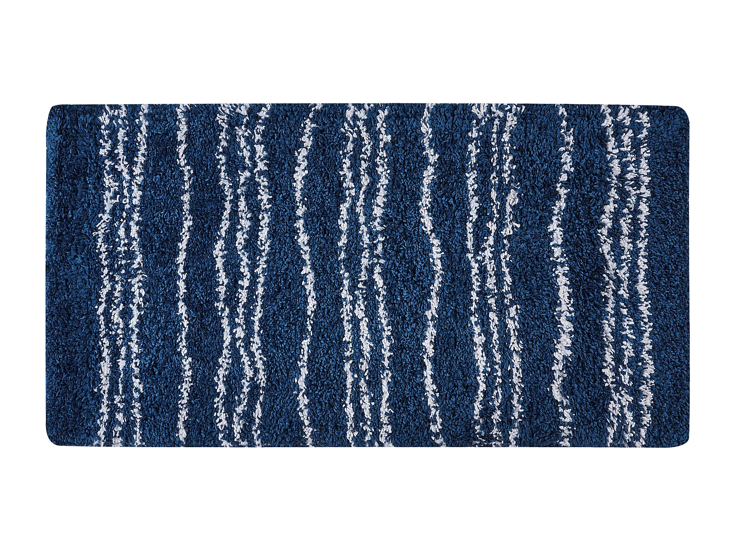 Tapis à poils longs TASHIR Bleu 80 x 150 cm