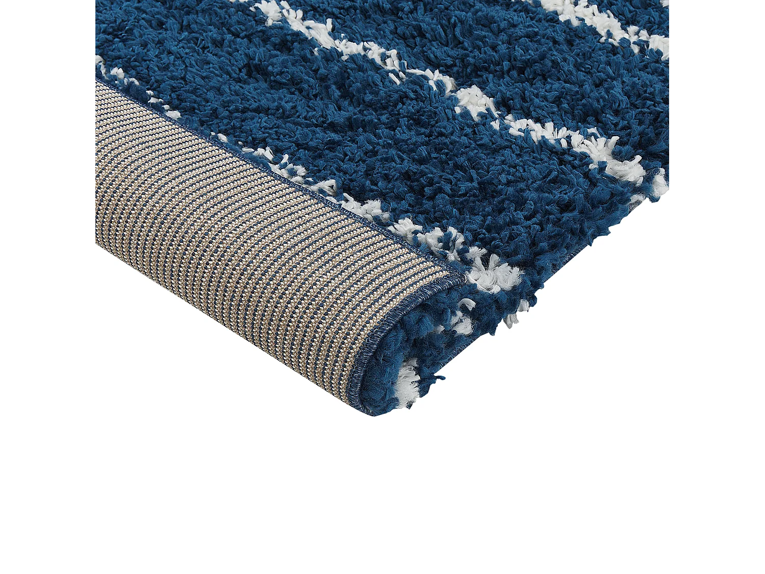 Tappeto blu e bianco 80 x 150 cm TASHIR