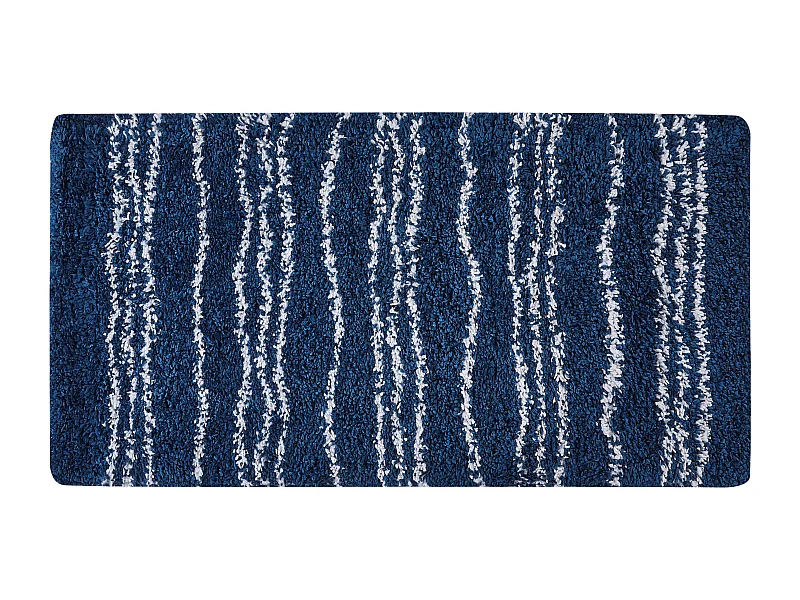 Tapis à poils longs TASHIR Bleu 80 x 150 cm