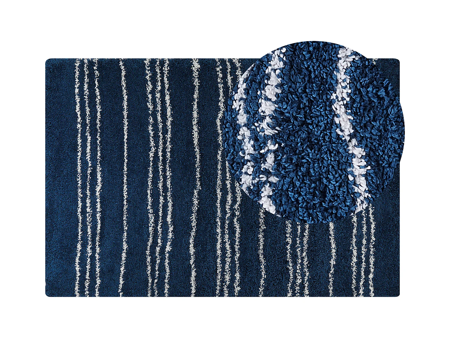 Moderner zotteliger Teppich 200 x 300 cm Gestreiftes Muster Polypropylen Blau Tashir