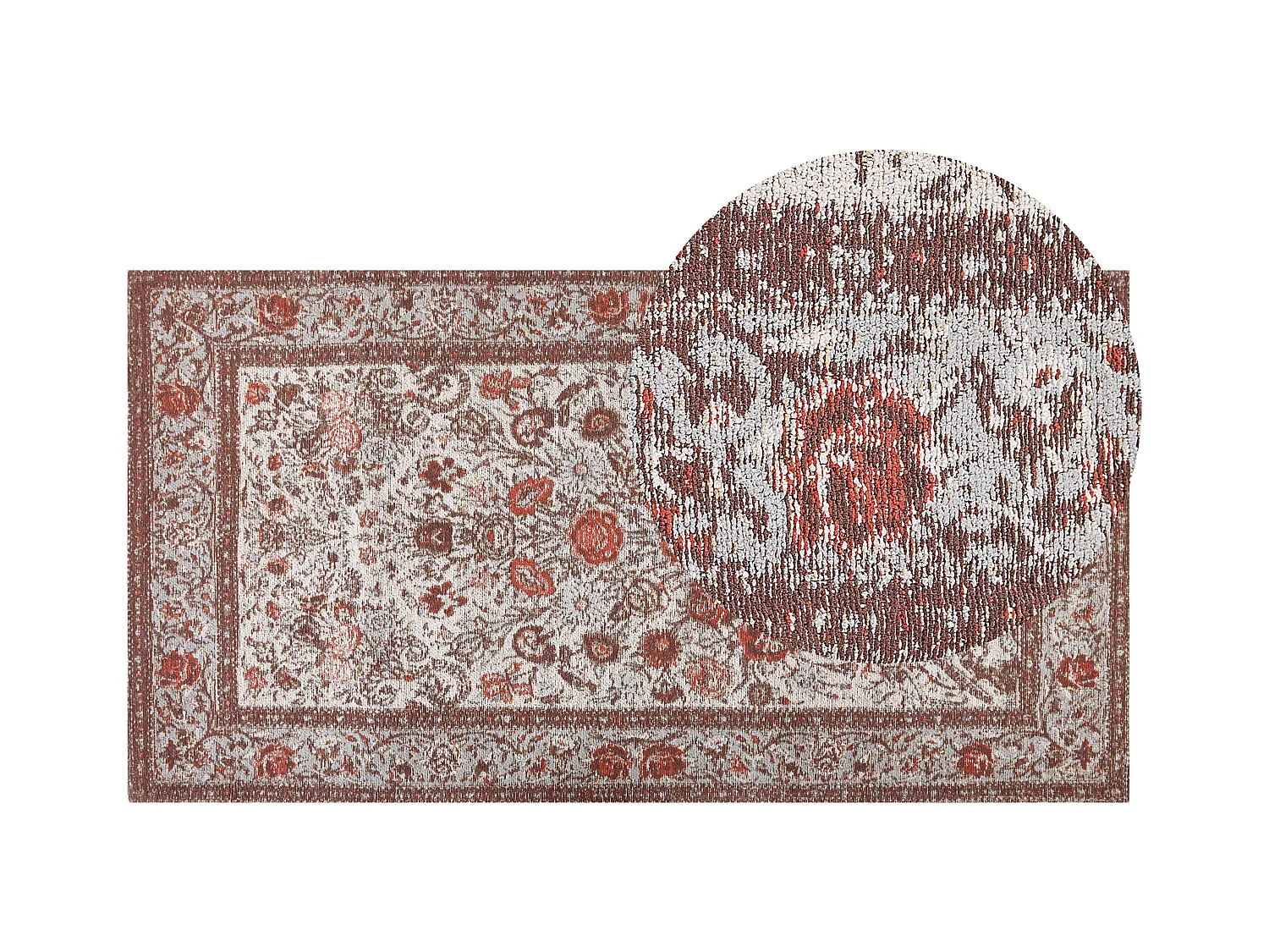 Tapis BINNISZ Rouge 80 x 150 cm Coton