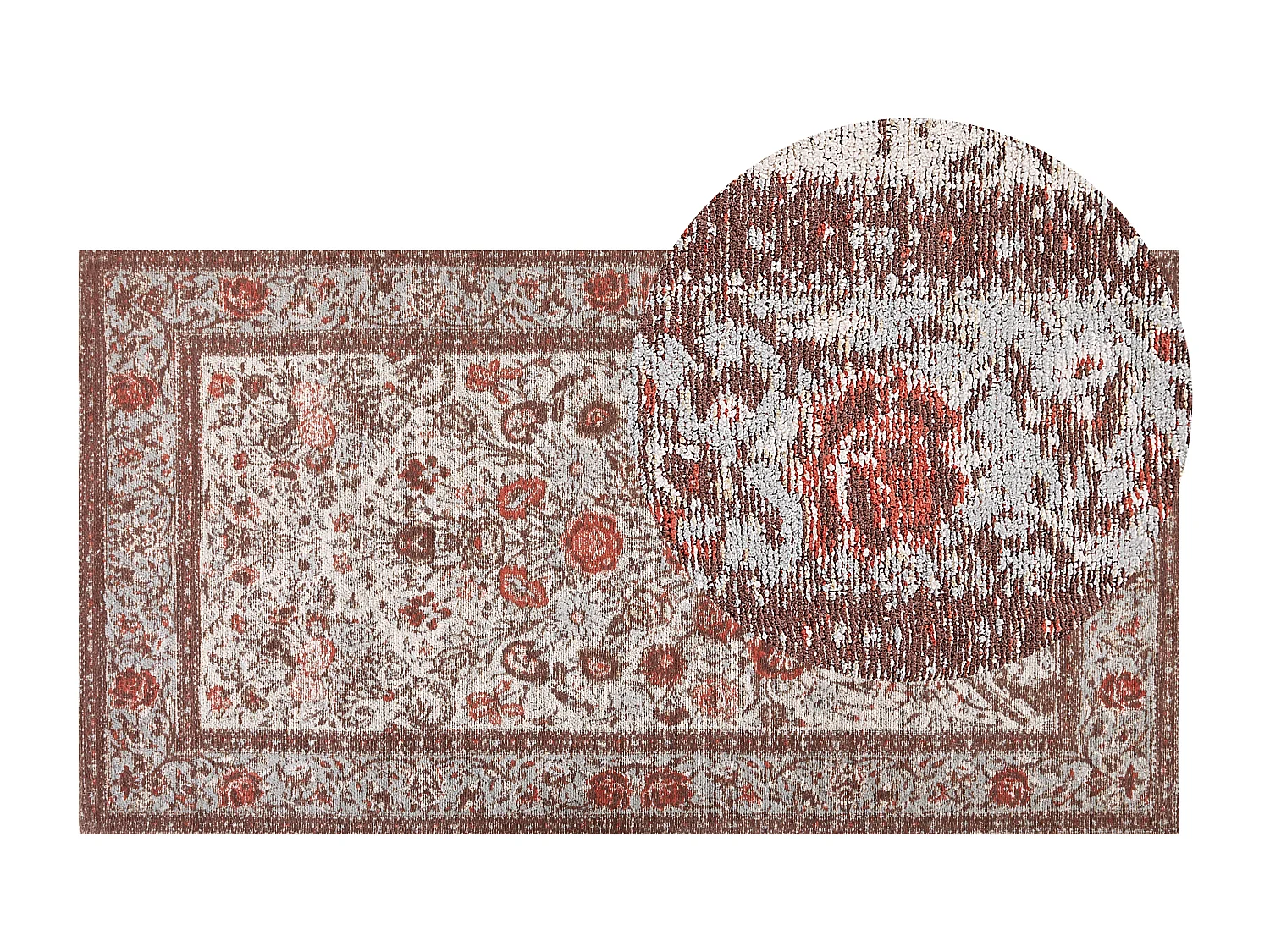 Tapis BINNISZ Rouge 80 x 150 cm Coton