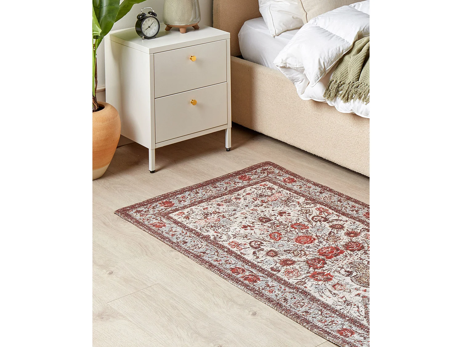 Rug BINNISZ Red 80 x 150 cm Cotton