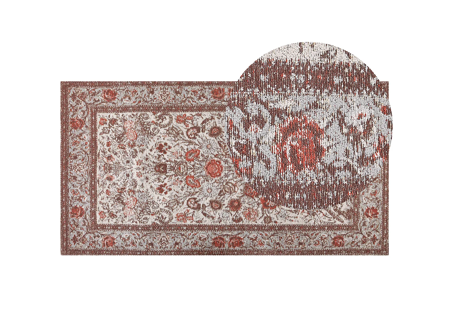 Rug BINNISZ Red 80 x 150 cm Cotton
