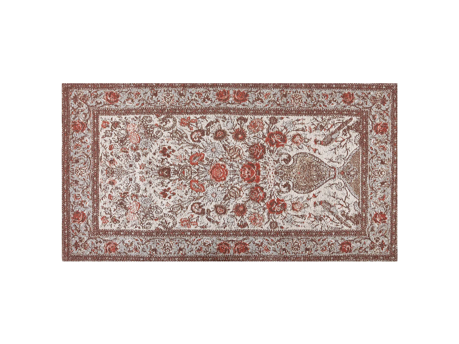 Rug BINNISZ Red 80 x 150 cm Cotton
