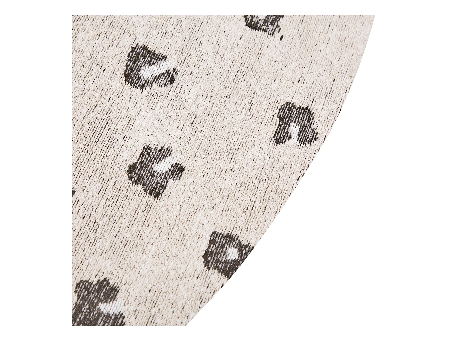 Teppich Baumwolle hellbeige Tiermotiv ⌀ 140 cm AFIS