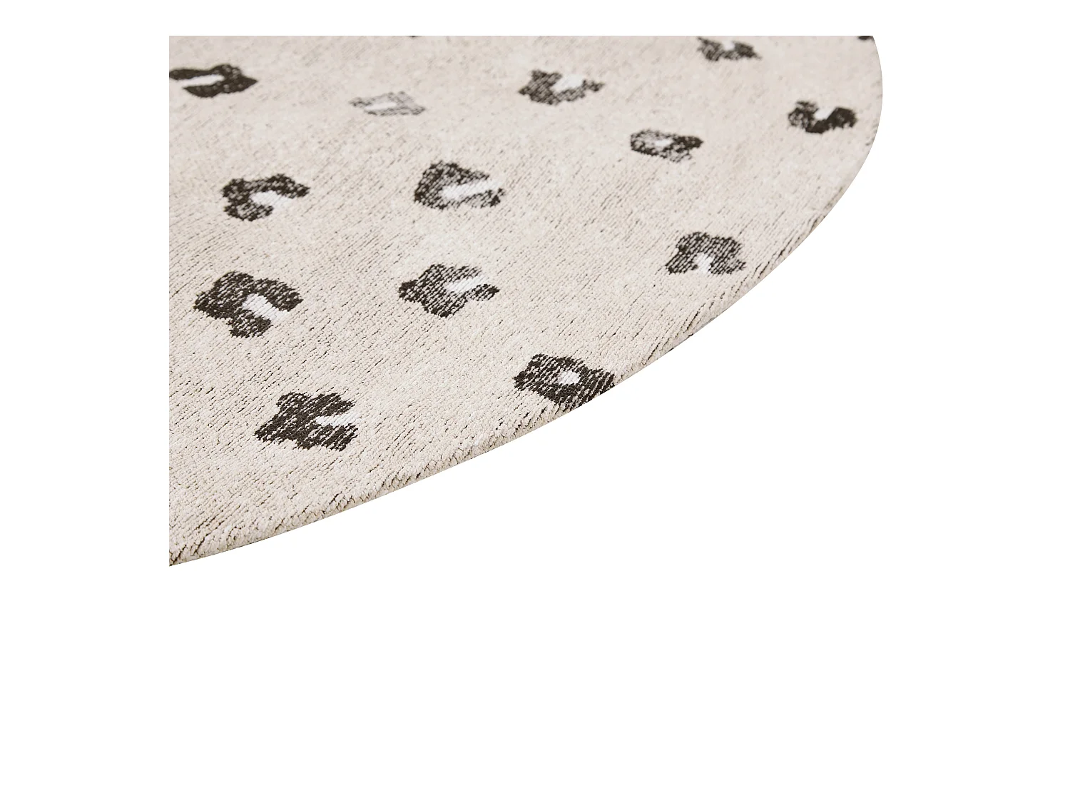 Teppich Baumwolle hellbeige Tiermotiv ⌀ 140 cm AFIS