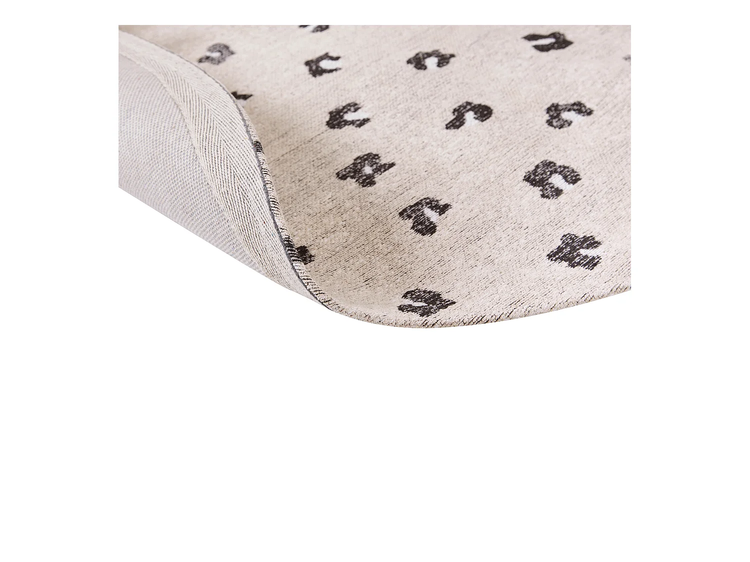 Teppich Baumwolle hellbeige Tiermotiv ⌀ 140 cm AFIS