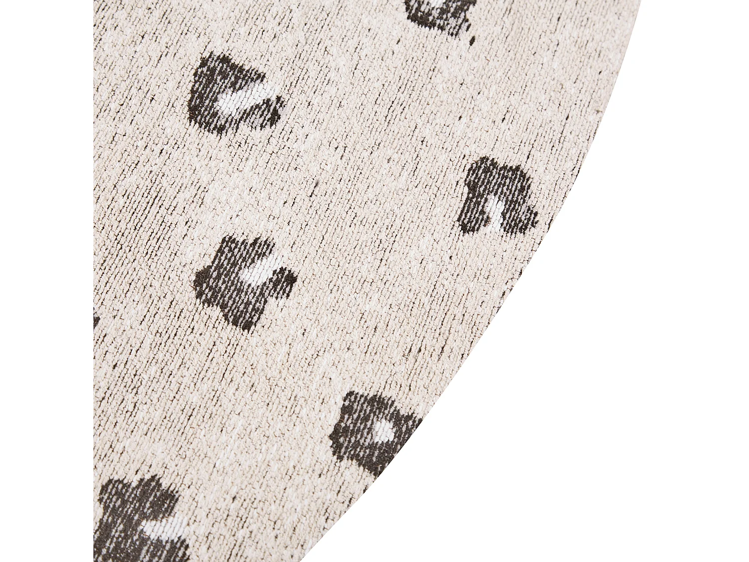 Tappeto cotone beige e nero ⌀ 140 cm AFIS