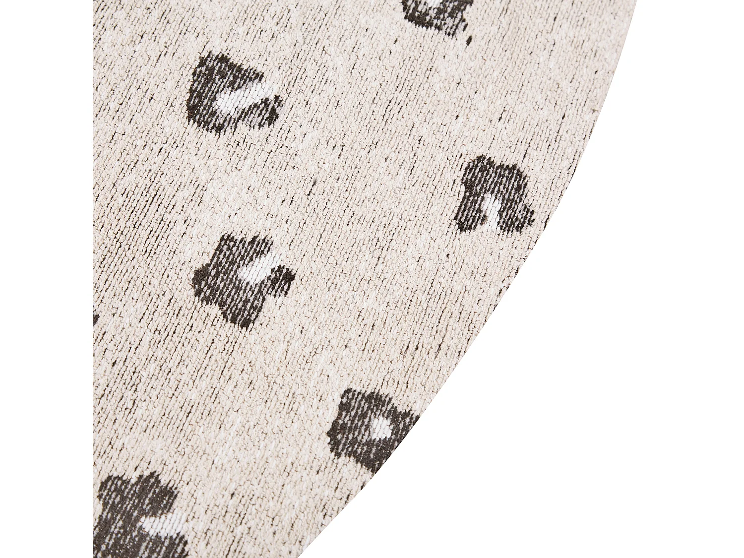 Teppich Baumwolle hellbeige Tiermotiv ⌀ 140 cm AFIS