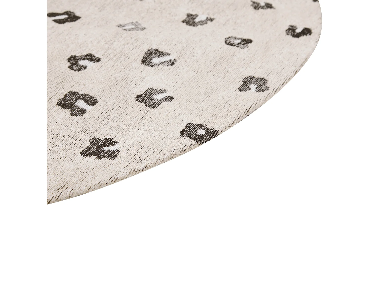 Teppich Baumwolle hellbeige Tiermotiv ⌀ 140 cm AFIS
