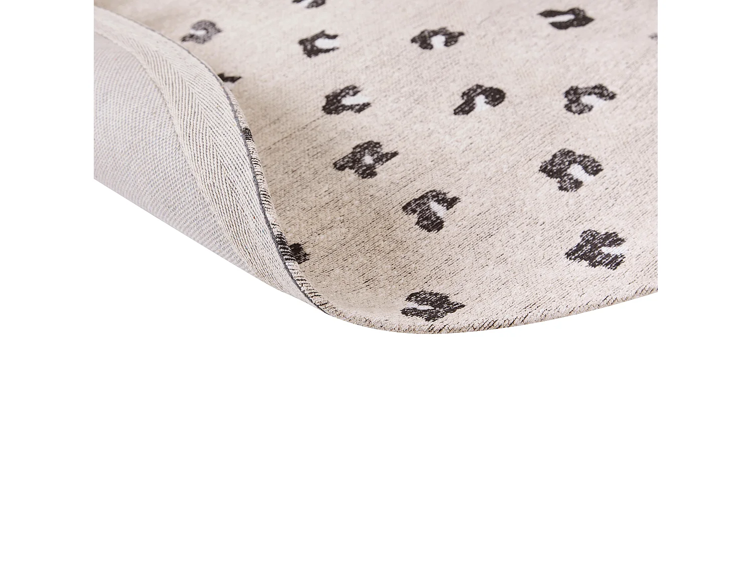Teppich Baumwolle hellbeige Tiermotiv ⌀ 140 cm AFIS