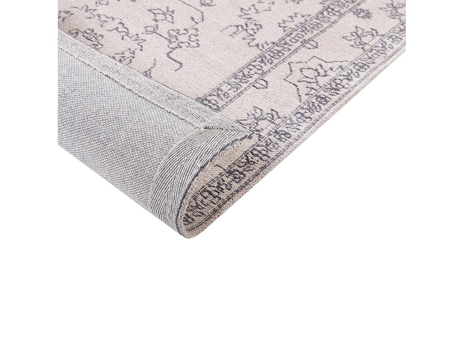 Vloerkleed katoen beige 80 x 300 cm GOLLER