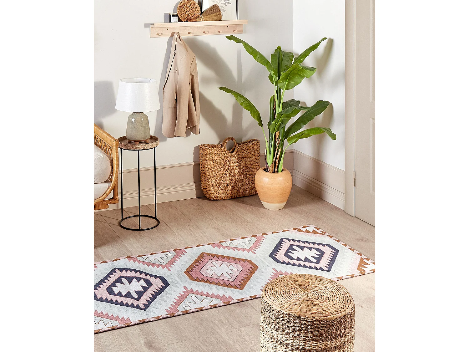 Vloerkleed katoen meerkleurig 80 x 300 cm BESLER