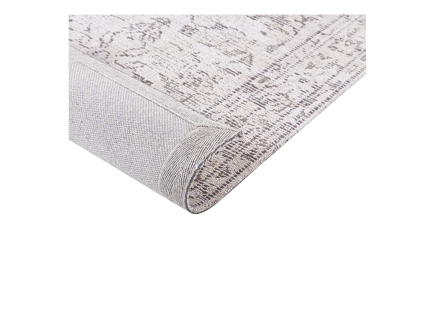 Tapete em algodão creme e cinzento claro 80 x 300 cm SELLIK