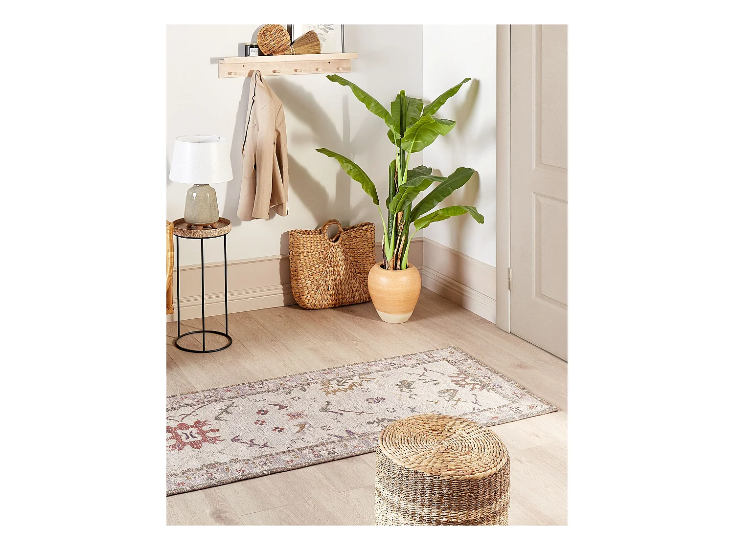 Dywan bawełniany 80 x 300 cm beżowy YANOBA