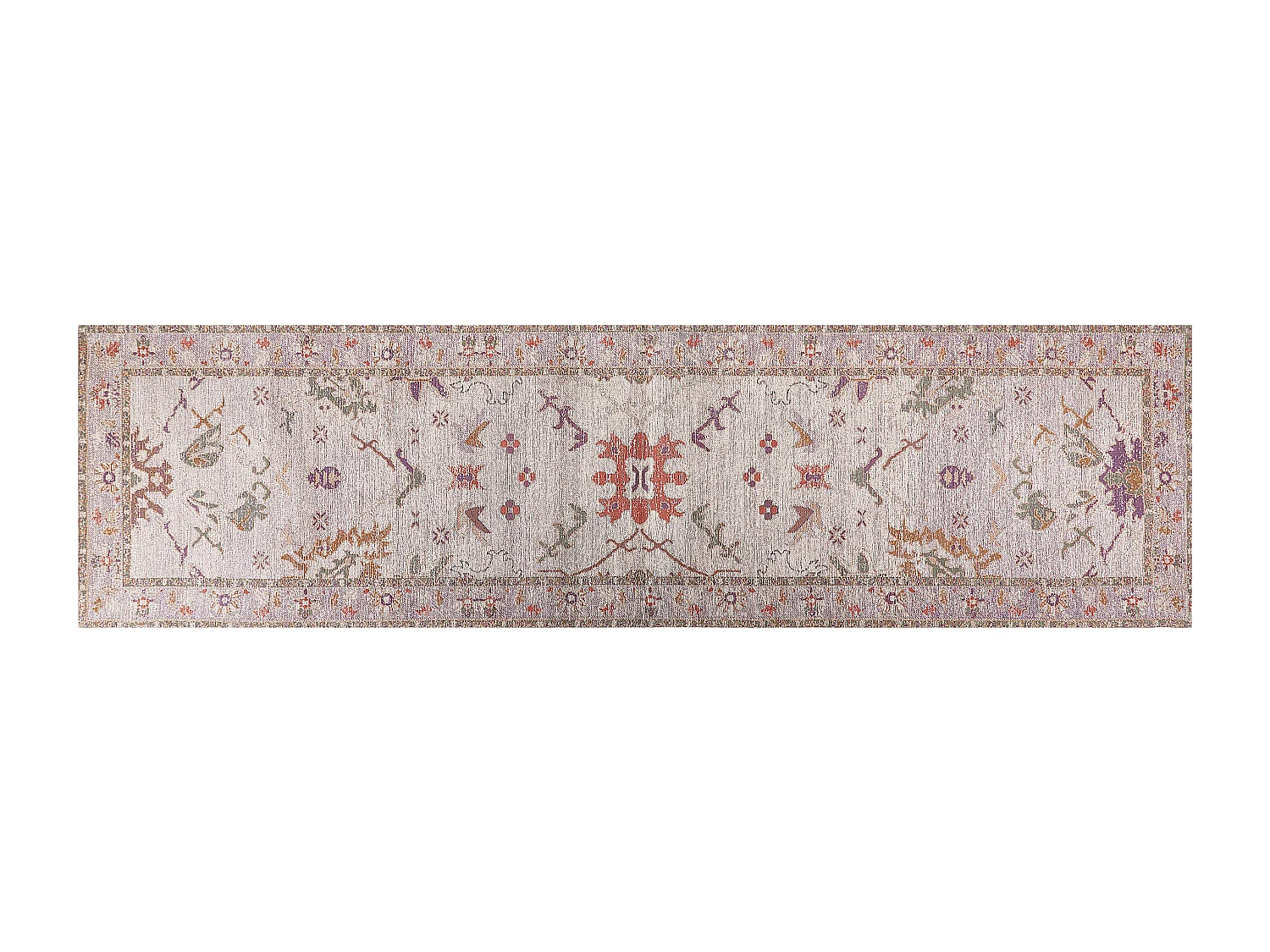 Tapete de algodão creme 80 x 300 cm YANOBA