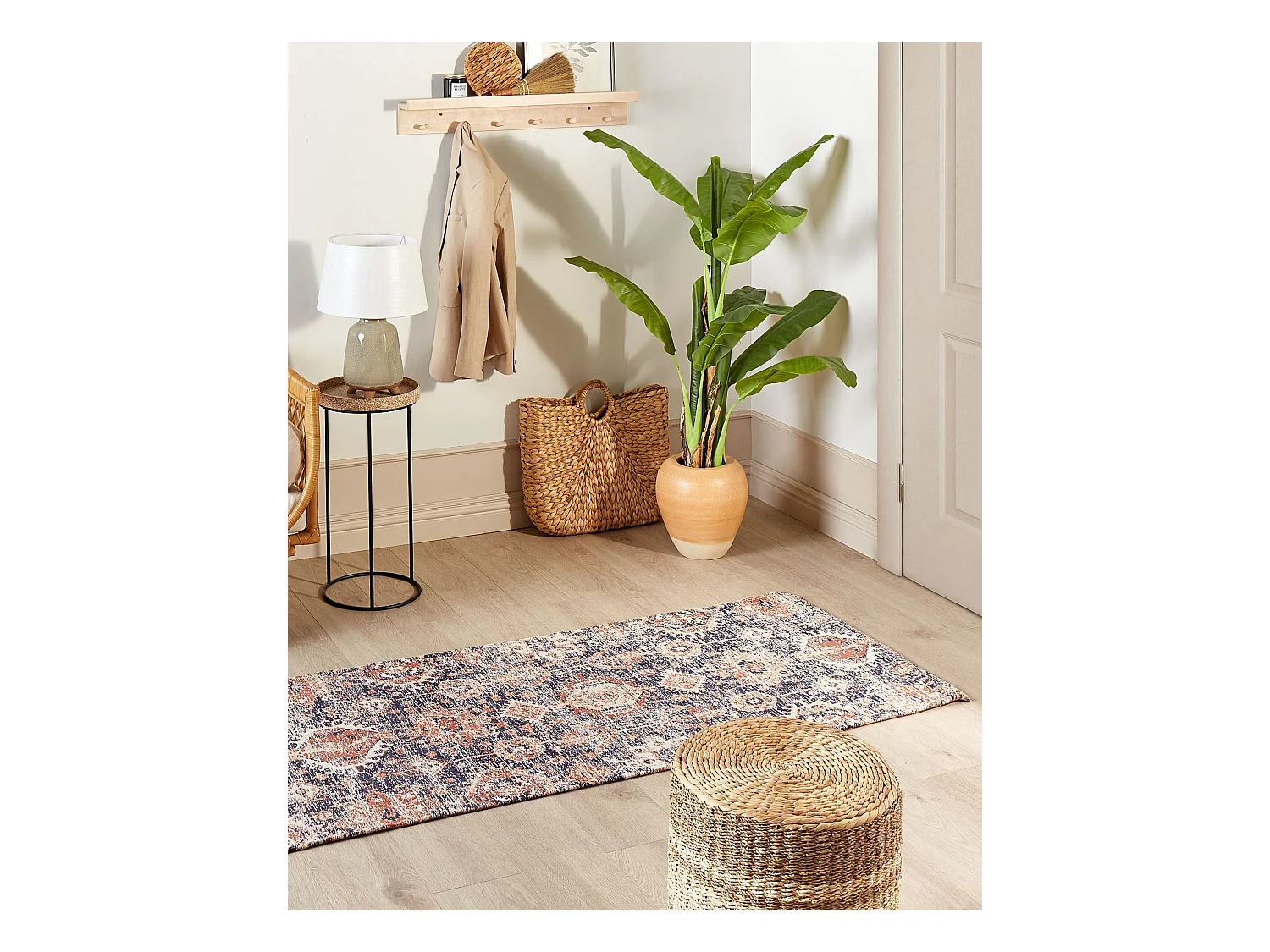 Tappeto cotone blu e rosso 80 x 300 cm KURIN