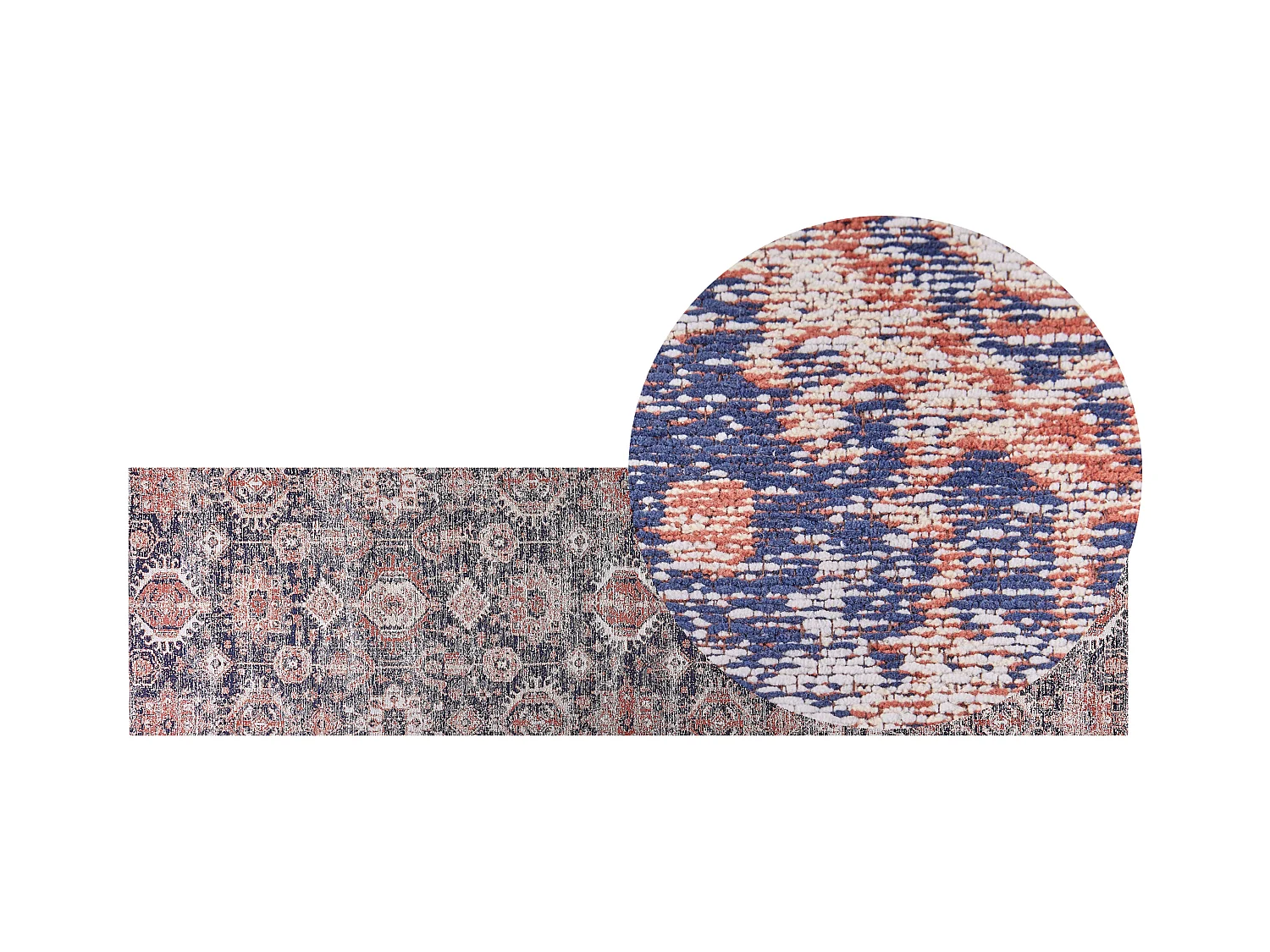 Tapis KURIN Bleu 80 x 300 cm Coton