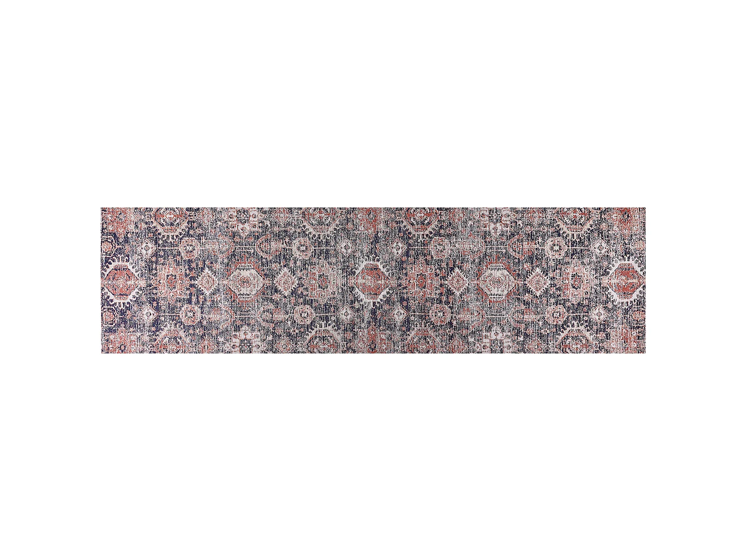 Tapis en coton bleu et rouge 80 x 300 cm KURIN