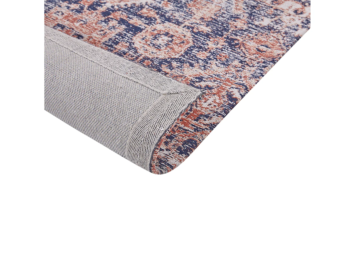 Tapis en coton bleu et rouge 80 x 300 cm KURIN
