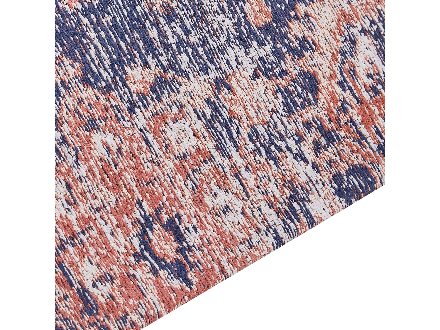 Tapis en coton bleu et rouge 80 x 300 cm KURIN