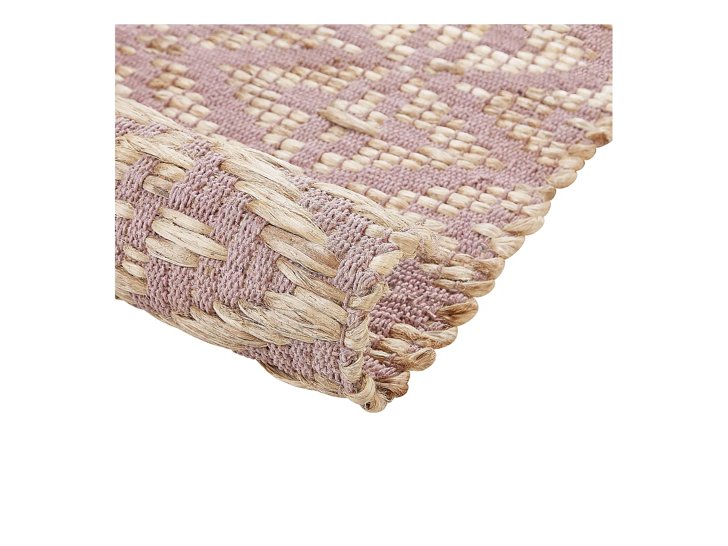 Vloerkleed katoen beige/roze 160 x 230 GERZE