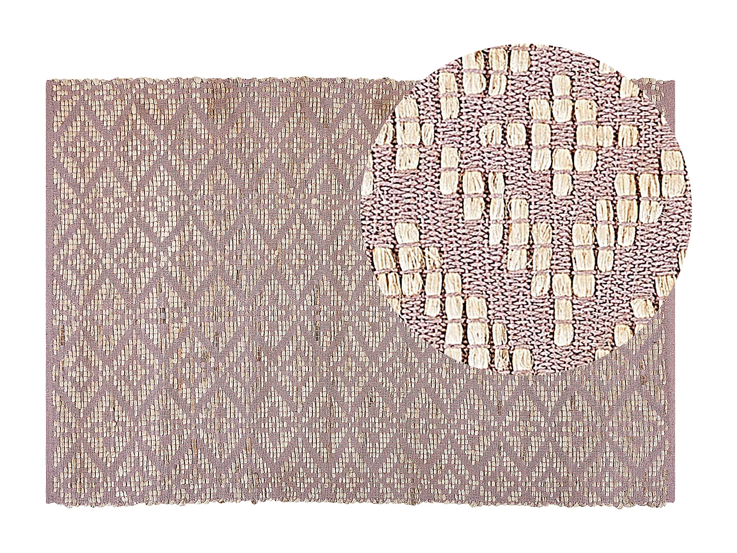 Tapis GERZE Rose 140 x 200 cm Coton