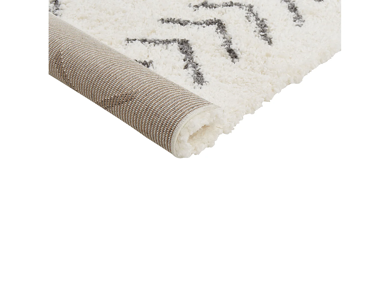 Dywan shaggy 80 x 150 cm biało-szary AYRUM