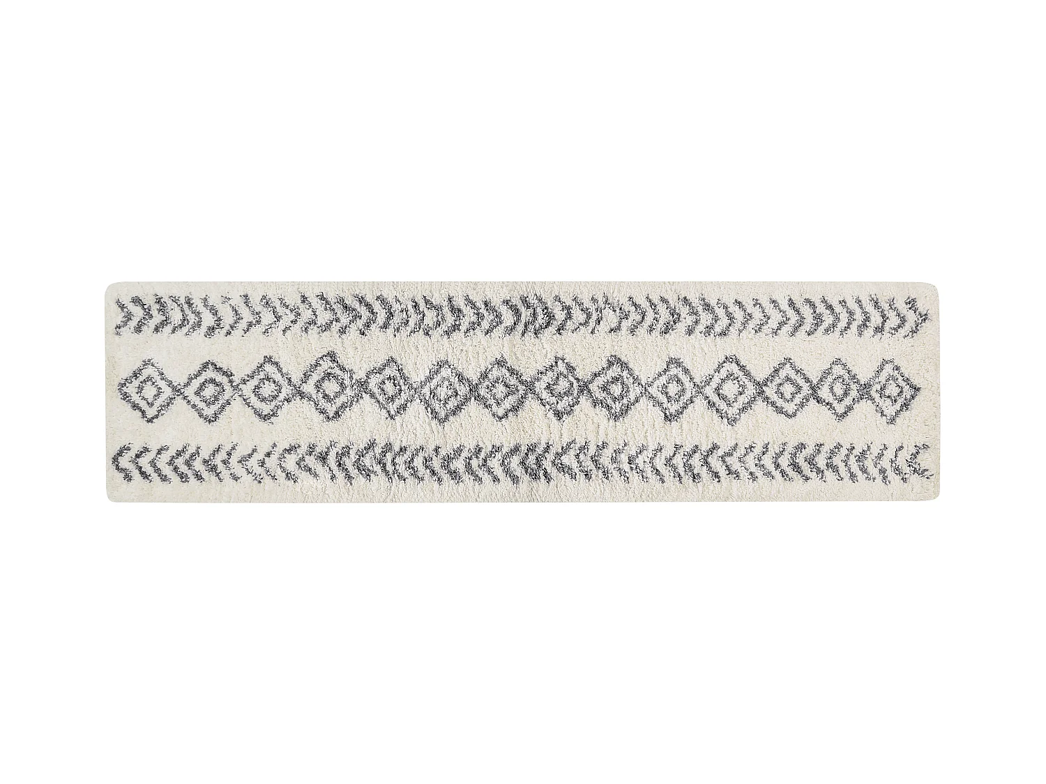 Tapis à poils longs AYRUM Beige clair 80 x 300 cm