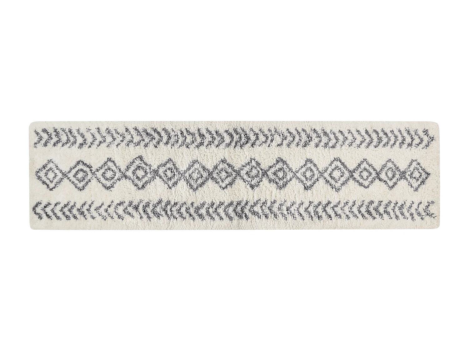 Tapis à poils longs AYRUM Beige clair 80 x 300 cm