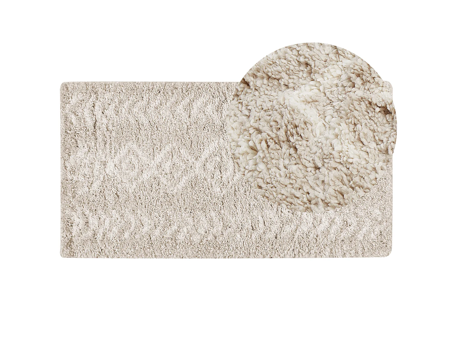 Vloerkleed polypropyleen lichtbeige 80 x 150 cm KAPAN