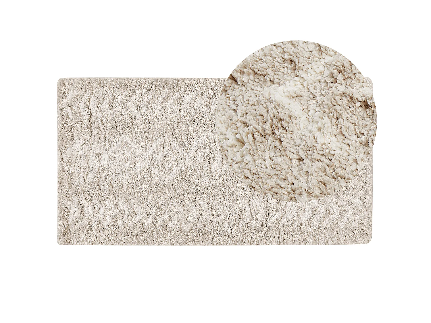 Vloerkleed polypropyleen lichtbeige 80 x 150 cm KAPAN