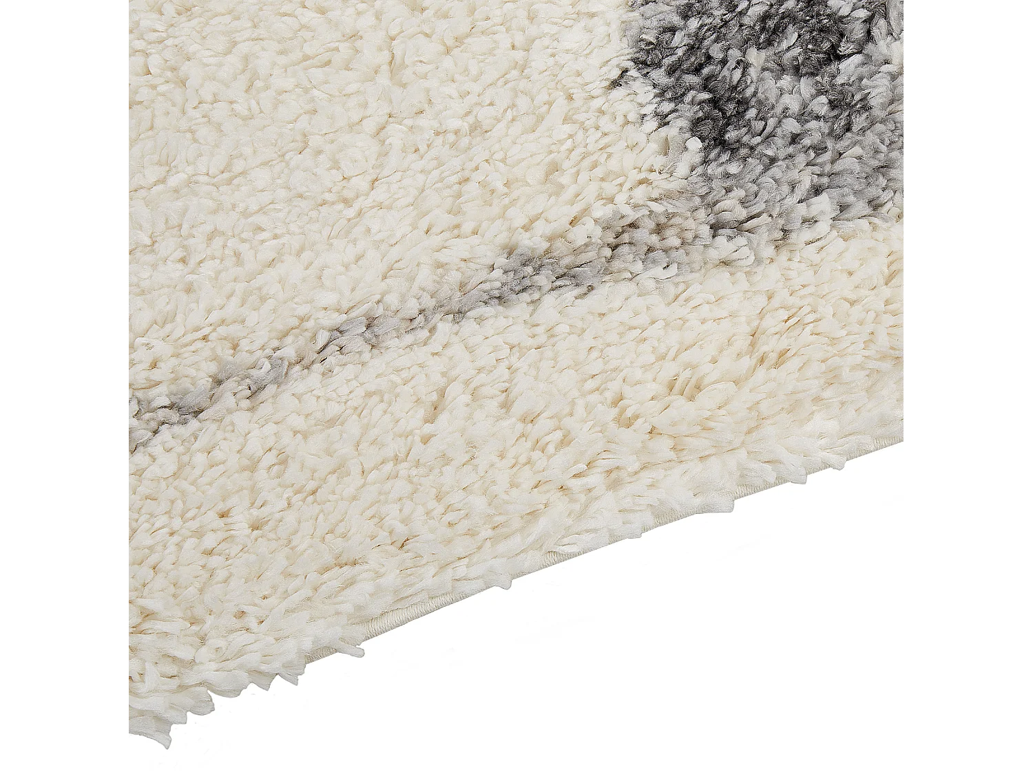 Vloerkleed polyester wit/grijs 80 x 150 cm SEVAN