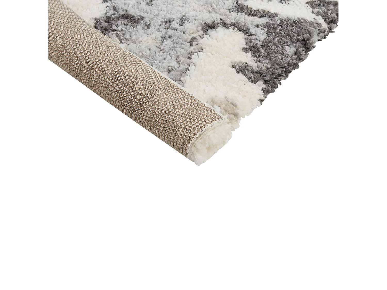 Vloerkleed polyester wit/grijs 80 x 150 cm SEVAN