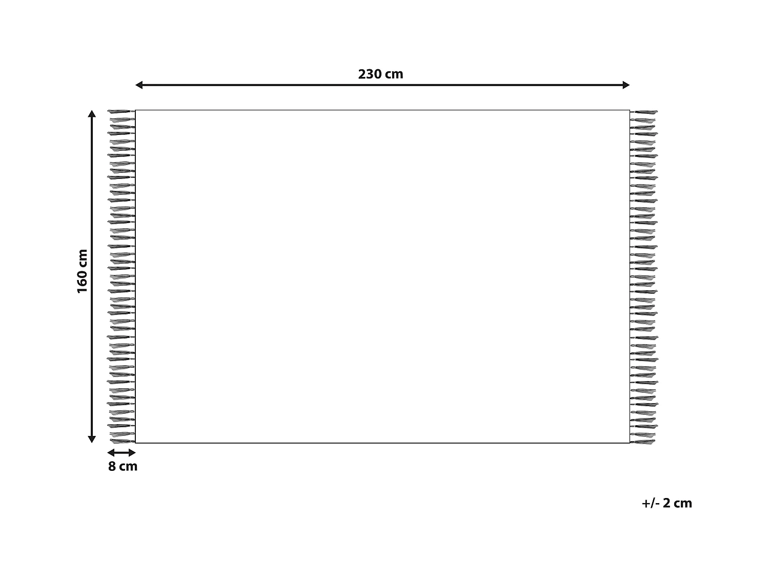 Teppich Wolle weiss / schwarz geometrisches Muster 160 x 230 cm Kurzflor ALKENT