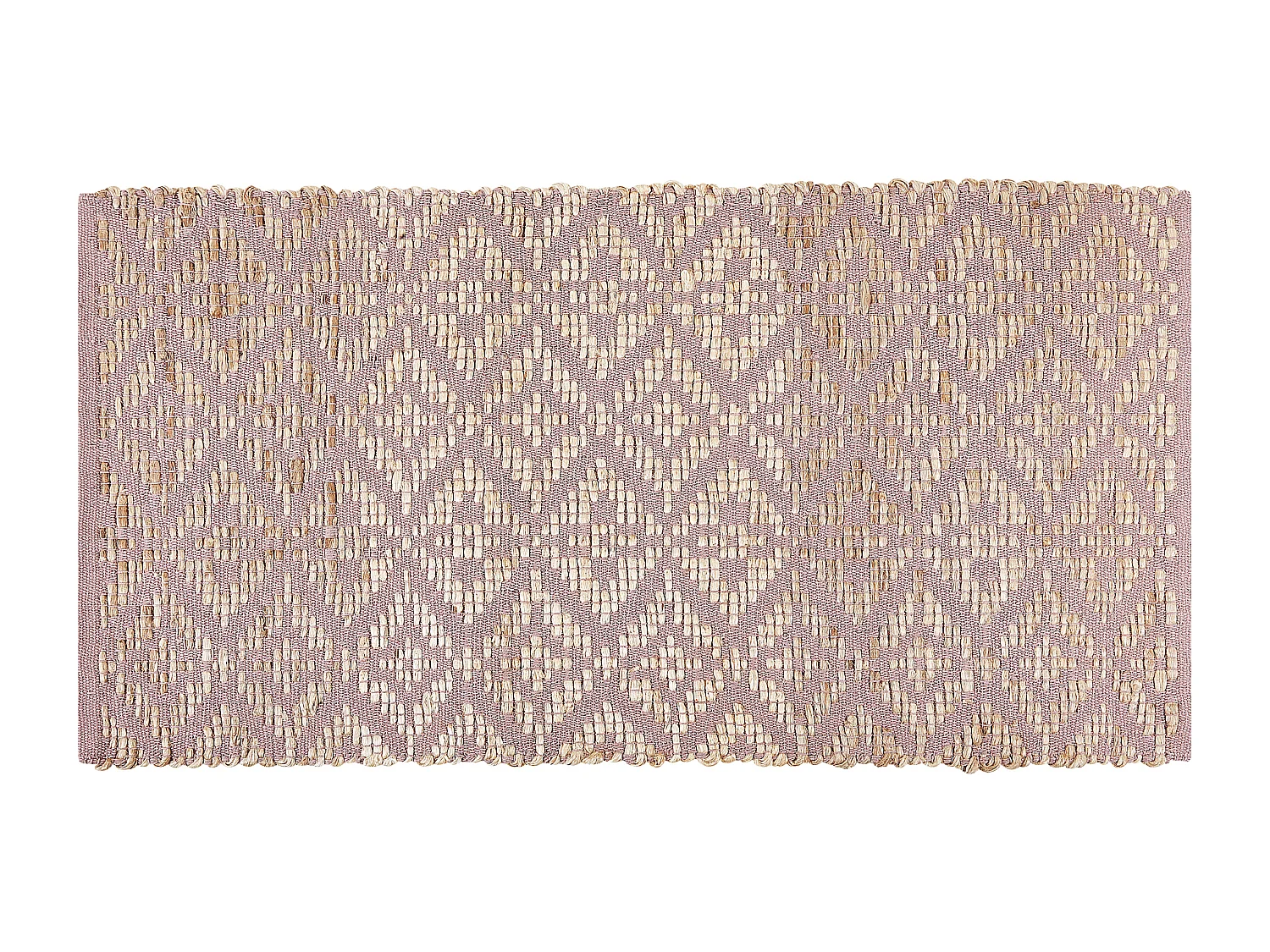 Vloerkleed katoen beige/roze 80 x 150 cm GERZE