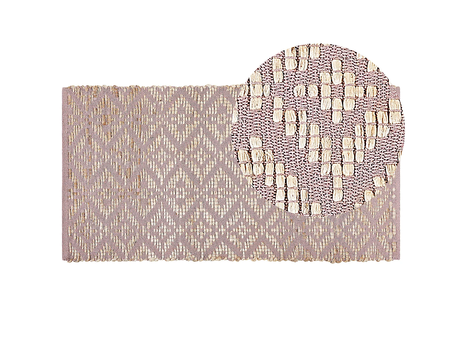 Vloerkleed katoen beige/roze 80 x 150 cm GERZE
