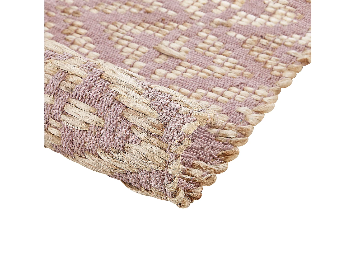 Vloerkleed katoen beige/roze 80 x 150 cm GERZE