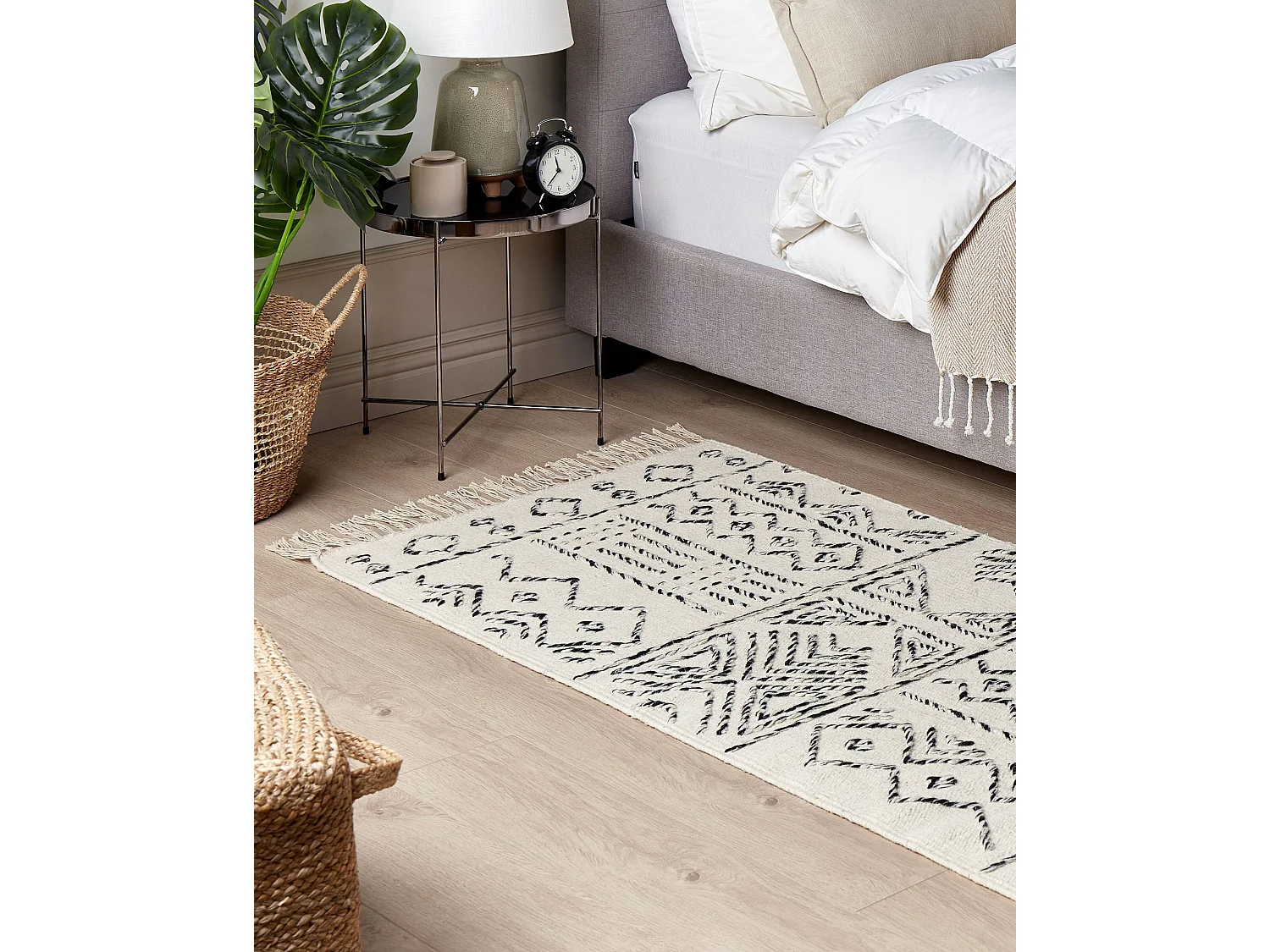 Tapis ALKENT Blanc 80 x 150 cm Laine