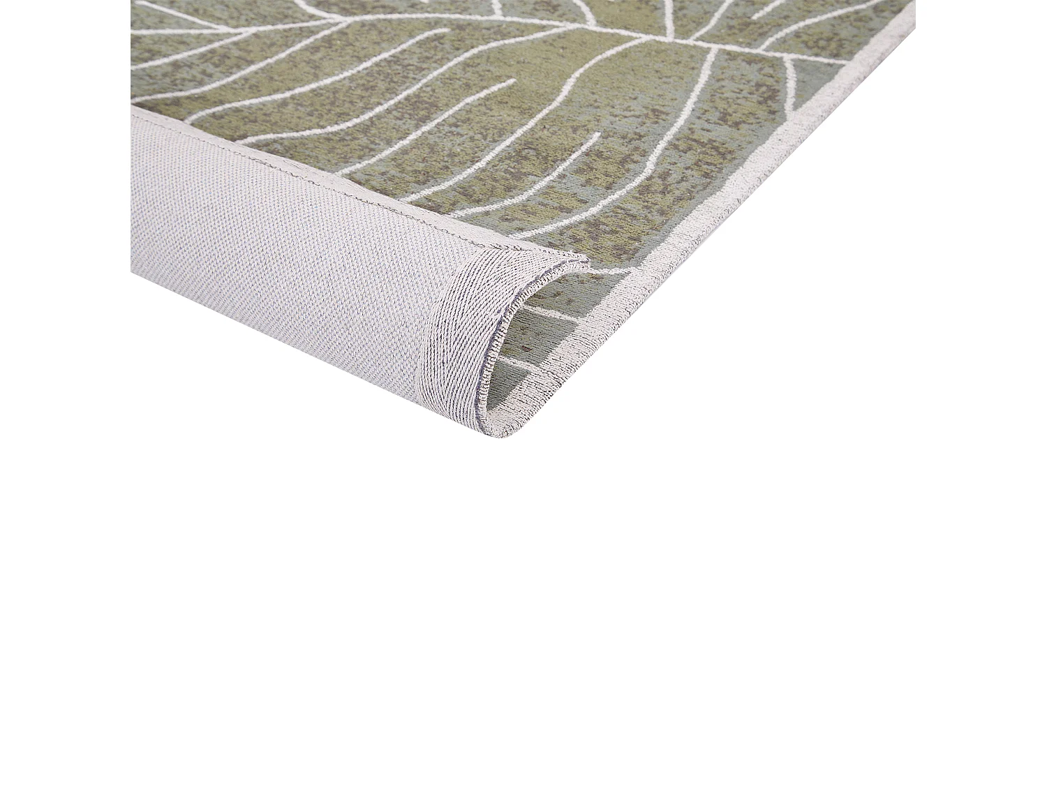 Tapete de algodão com padrão de planta verde 140 x 200 cm SARMIN