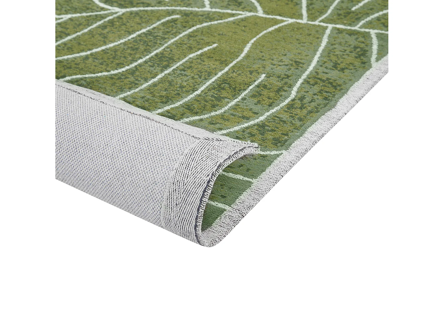 Tapete de algodão com padrão de planta verde 140 x 200 cm SARMIN