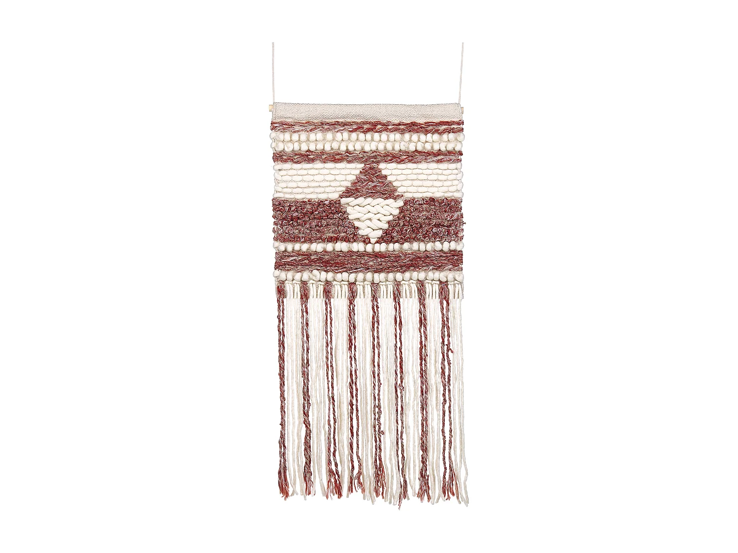 Stoffen wanddecoratie SAIF Wol 90 cm Rood