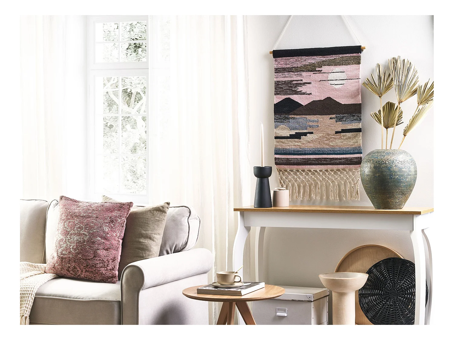 Suspension murale en tissu SADDA Coton 80 cm Multicolore