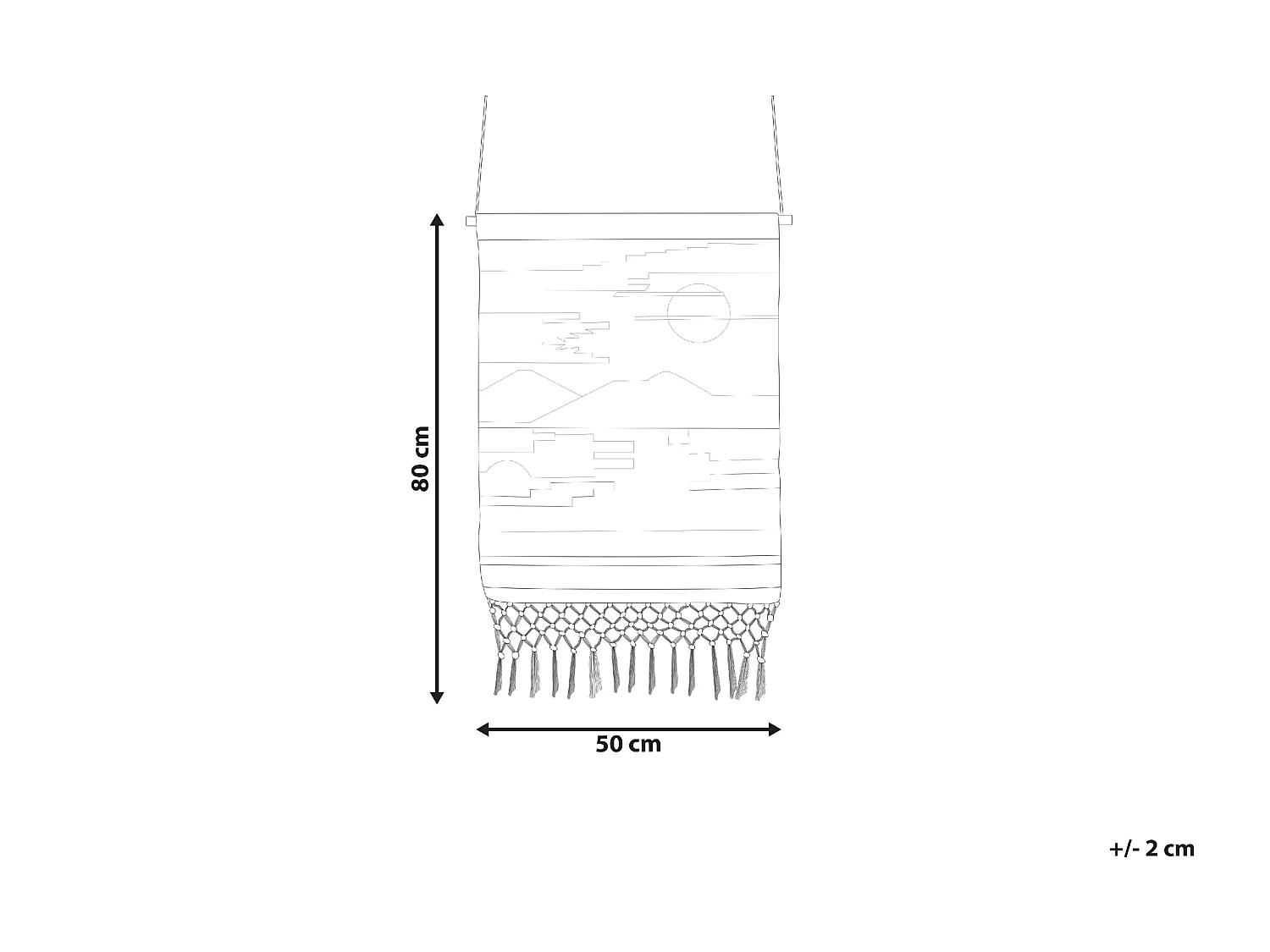 Suspension murale en tissu SADDA Coton 80 cm Multicolore