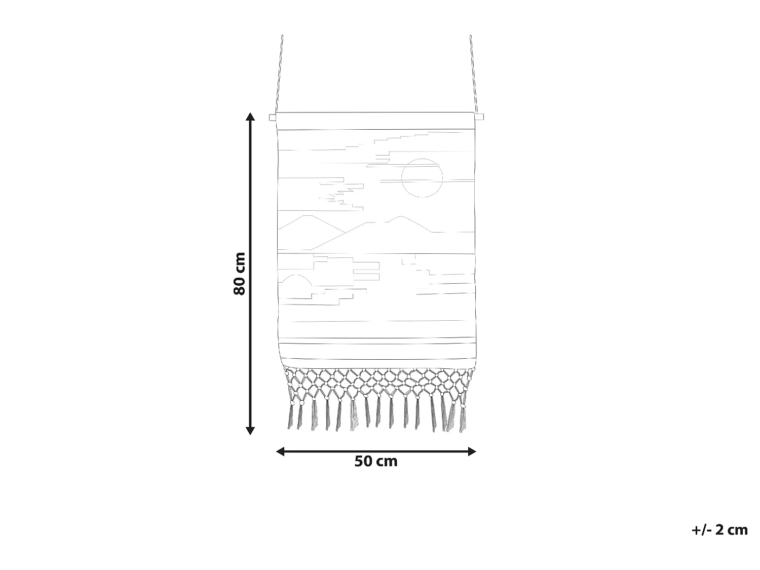Decoração de parede em tecido SADDA Algodão 80 cm Multicolor